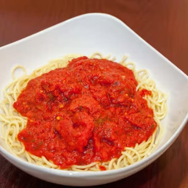 Spaghetti with Homemade Meatballs.